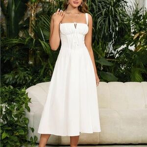 Chic White Midi Dress